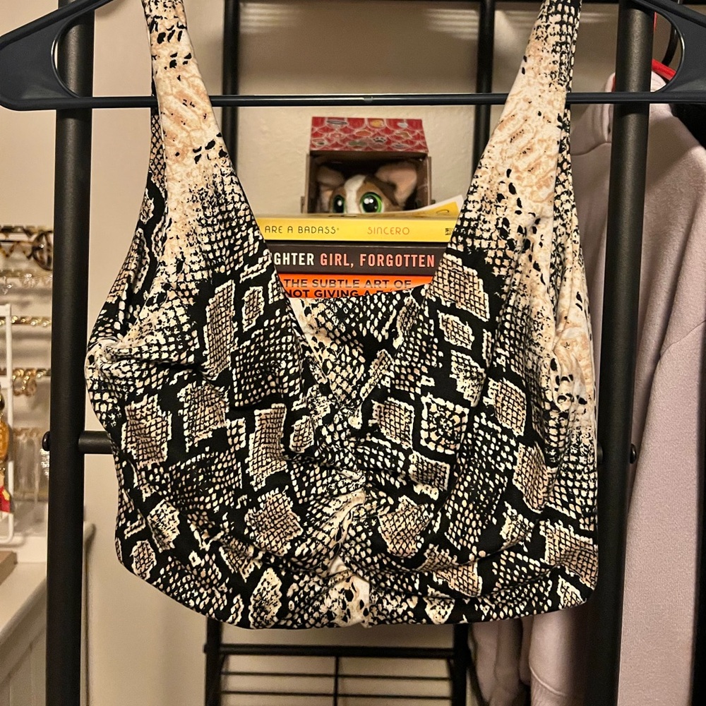 Fashion Nova Snakeskin Crop top